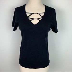 Karen Scott Womens Black Top Shirt Size XS